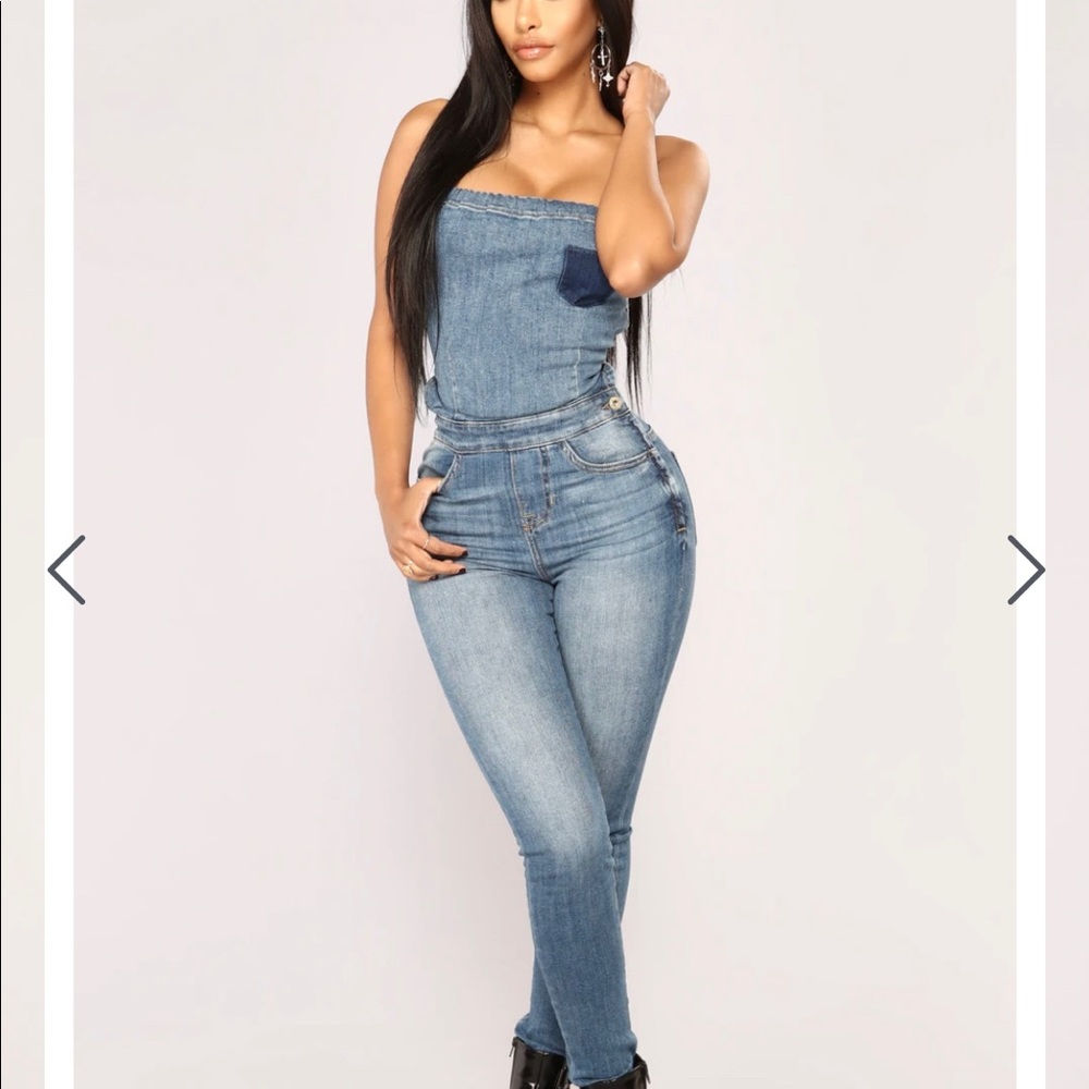 Fashionnova Jean jumpsuit